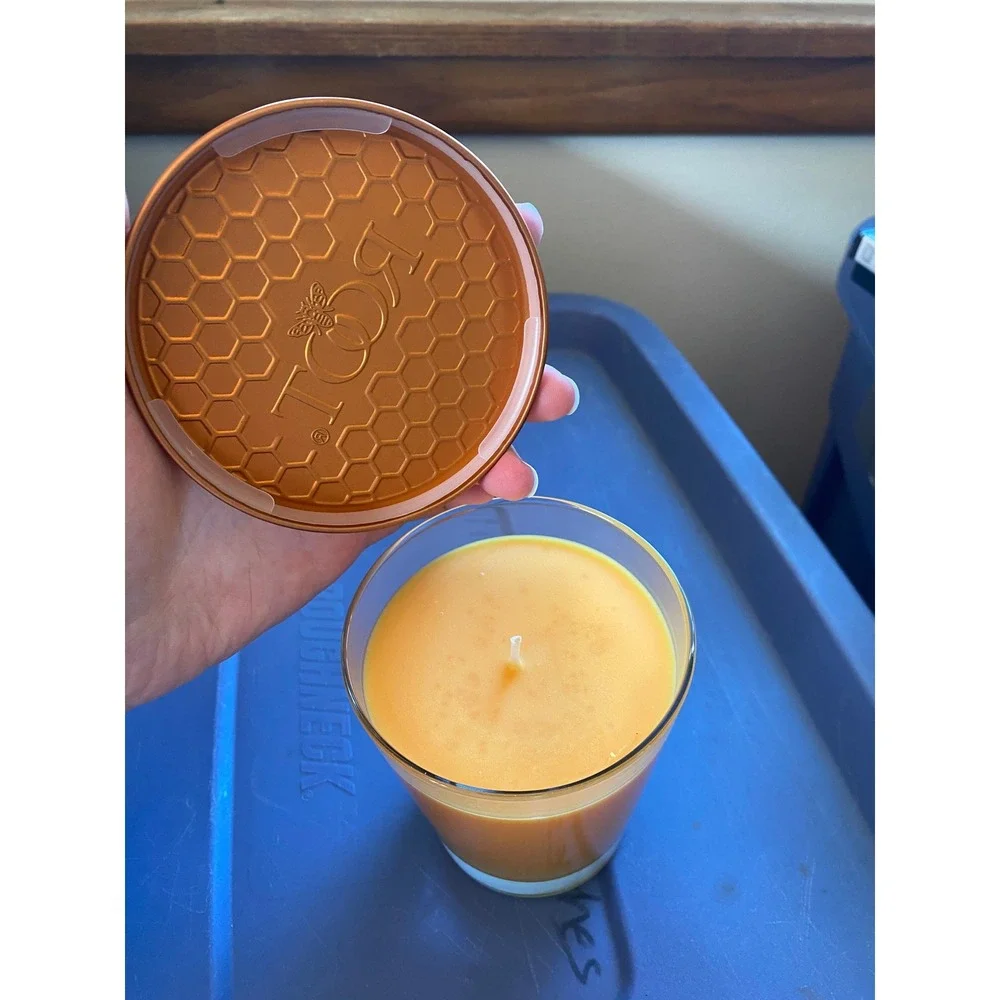 Root Candles Tangerine Lemongrass Beeswax Blend 10.5oz Orange Scented Jar Candle
